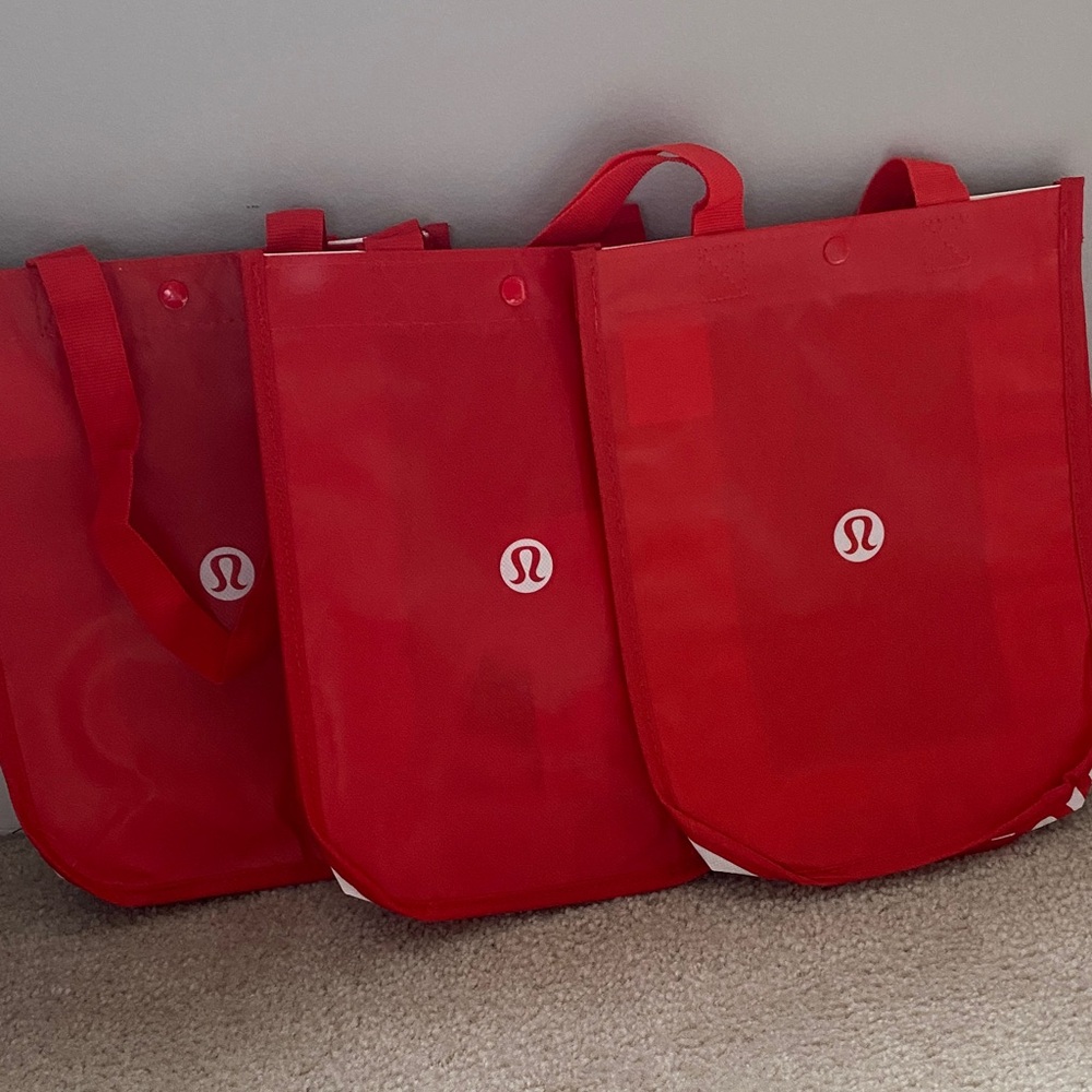 lululemon athletica Vibrant Red Tote Trio